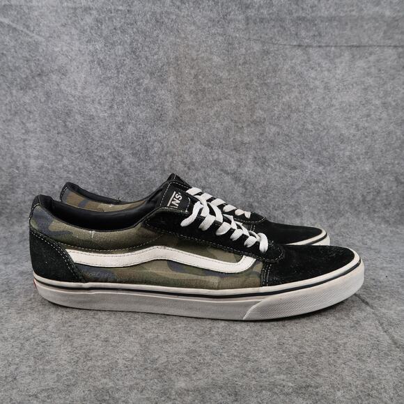 Vans Shoes Mens 11.5 Sneakers Old Skool Casual Skate Camo Black Lace Up Low - Picture 1 of 11